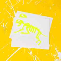 *TEAM DREAM* boney die cuts (hi-vis yellow)