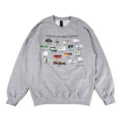 *BLUE LUG* tourist spots crewneck sweat shirt (gray)