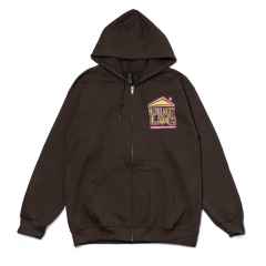 *BLUE LUG* doodle logo zip hoodie (brown)