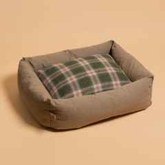 *BLUE LUG* dog bed (brown/pink check)