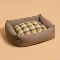 *BLUE LUG* dog bed (brown/yellow check)