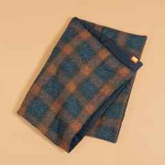 *BLUE LUG* puff blanket (navy/blue check)