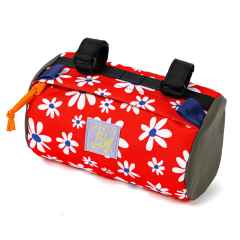 *BLUE LUG* handlebar pouch (flower red)