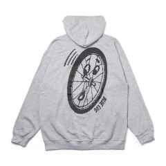 *BLUE LUG* cartoon wheel zip hoodie (gray)