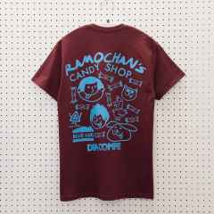 *DIA-COMPE×BLUE LUG* candy shop t-shirt (burgundy)