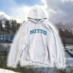 *NITTO×BLUE LUG* hoodie (college logo/ash gray)