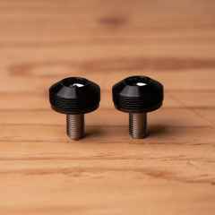 *BLUE LUG* bumpy crank cap set (black)