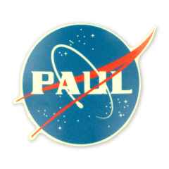*PAUL* glow in the dark NASA sticker