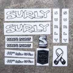 *SURLY* karate monkey new frame decal set (white)