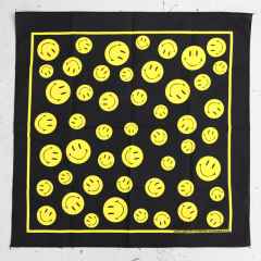 *BL SELECT* bandana (black smiley)