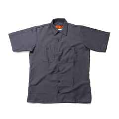 *BLUE LUG* box cut mechanic short sleeve shirt (gray)