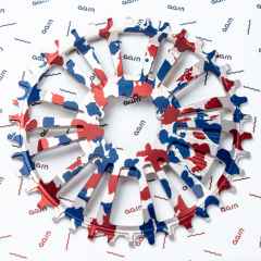 *AARN* direct mount 1x chainring (red white and blue camo)