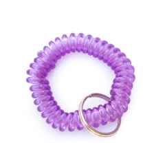 *SUPER COIL* wrist key coil (clear purple)