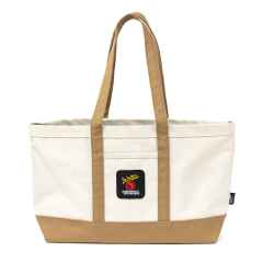 *DE MARTINI* canvas tote bag (white/tan)