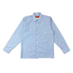 *BLUE LUG* box cut mechanic shirt (hairline stripe)