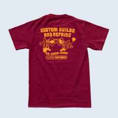 *BLUE LUG* KAMIUMA shop t-shirt (burgundy)