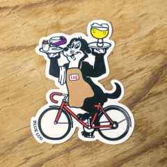 *BLUE LUG* LUG dog sticker (red/white)