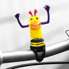 *RAINBOW MONSTERS* bicycle lights (dippy-k sixpacks)