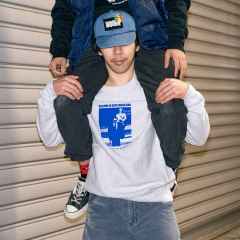 *CALLING IN SICK×BLUE LUG* heat sweatshirt (grey)
