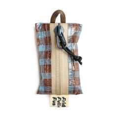 *BLUE LUG* FRIDAY kozeni pouch (dyneema gingham brown/blue)