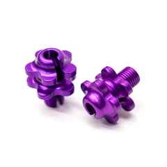 *PAUL* groovy barrel adjusters (purple/pair)