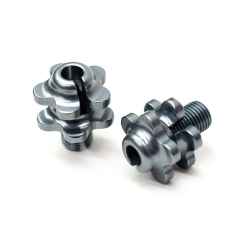 *PAUL* groovy barrel adjusters (pewter/pair)