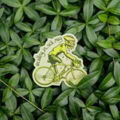 *CALLING IN SICK* jf skeleton cyclist sticker