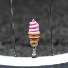 *MUGSHOT NYC* ice cream cone valve cap (strawberry)