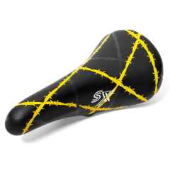 *KUWAHARA* sx saddle (barbed wire/black/yellow)
