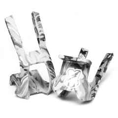 *MASH* nylon double toe clips (black drip camo)