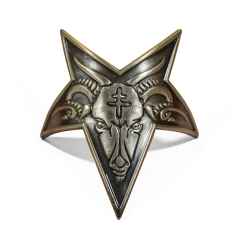 *CRUST BIKES* scapegoat head badge