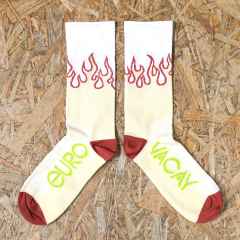 *TEAM DREAM* flame socks (lemon maringue)
