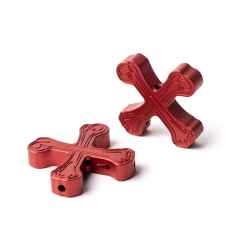 *BONESHAKER MTB* crossbone cable hangers (red)