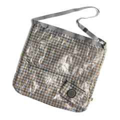 *FAIRWEATHER* FRIDAY packable sacoche (dyneema/gingham brown/blue)