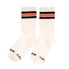 *BLUE LUG×SOCKGUY*  line wool socks (white orange)