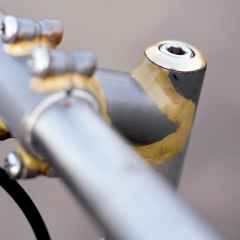 *FORAGER CYCLES* brass quill stem top cap