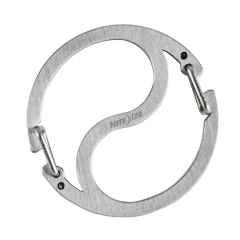 *NITE IZE* yinyang key carabiner (silver)