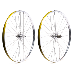 *CRUST BIKES* dynamo&rim brake wheelset (polish/100/130mm)