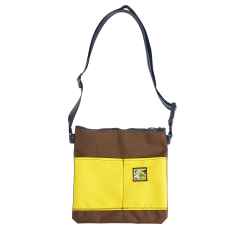*TAXI BAGS* pouch with strap (L/brown/yellow)
