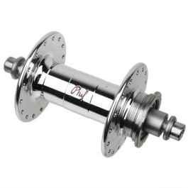 PHIL WOOD* high flange track hub rear (silver/single cog) - BLUE