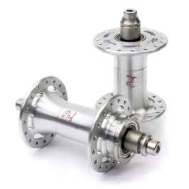 PHILWOOD* mid flange SLR track hub set (dull silver) - BLUE LUG