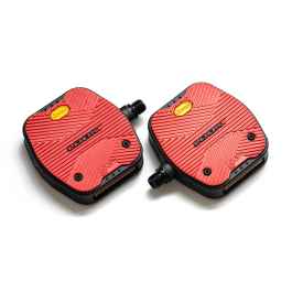 Paire de Pédales Plates Look Geo City Grip Rouge