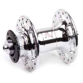 PHIL WOOD* center lock disc hub front (quick/silver) - BLUE LUG