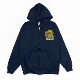 BLUE LUG* doodle logo zip hoodie (navy) - BLUE LUG GLOBAL ONLINE STORE