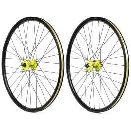 VELOCITY×ONYX* quill track wheel set (all black/hi-vis yellow