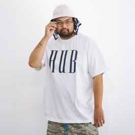 BLUE LUG* HUB daily t-shirt (white) - BLUE LUG GLOBAL ONLINE STORE