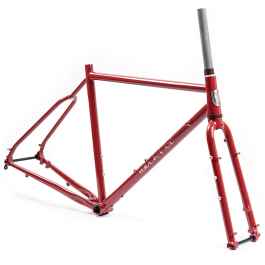 VELO ORANGE* pass hunter disc frame set (burgundy) - BLUE LUG