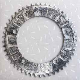 aarn チェーンリング　acid contrast 47t AARN* 15-panel track chainring (acid contrast) - BLUE LUG