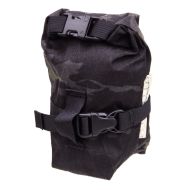 OUTER SHELL ADVENTURE* rolltop saddlebag (blacked out) - BLUE LUG