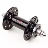 PHILWOOD* Pro high flange track hub front (black) - BLUE LUG